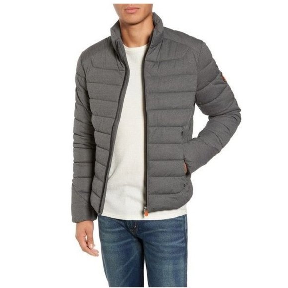 Save The Duck Stretch Heathered Puffer Jacket Mens - Picture 1 of 12